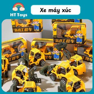 Mô hình xe máy xúc chạy đà nhỏ xinh kèm hộp đầy đủ cho bé HT Toys