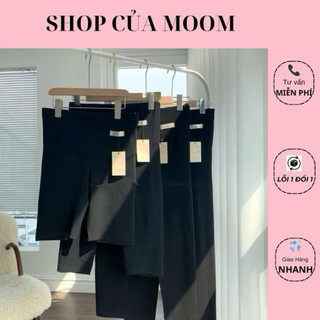 Quần bầu legging nỉ rip co dãn 4 chiều, có chun chỉnh bụng tiện lợi