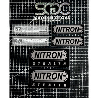 Tem Dán Phuộc Nitron Black Stealth, Bình Dầu Đơn, Bình Dầu Đôi Chuẩn Zin / Mod Nitron |SGDC -  1 Tem/Cặp|