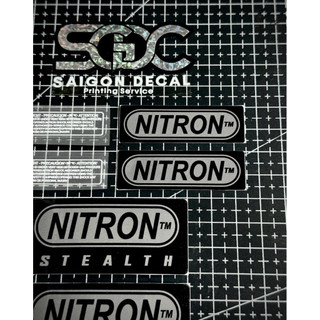 Tem Dán Phuộc Nitron Black Stealth, Bình Dầu Đơn, Bình Dầu Đôi Chuẩn Zin / Mod Nitron |SGDC -  1 Tem/Cặp|