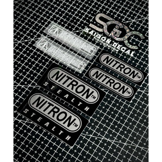 Tem Dán Phuộc Nitron Black Stealth, Bình Dầu Đơn, Bình Dầu Đôi Chuẩn Zin / Mod Nitron |SGDC -  1 Tem/Cặp|