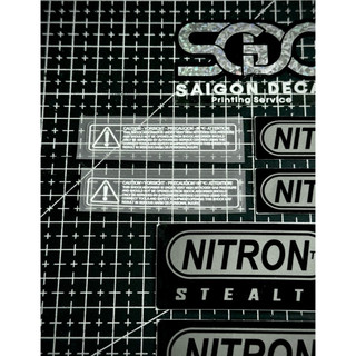 Tem Dán Phuộc Nitron Black Stealth, Bình Dầu Đơn, Bình Dầu Đôi Chuẩn Zin / Mod Nitron |SGDC -  1 Tem/Cặp|