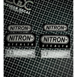 Tem Dán Phuộc Nitron Black Stealth, Bình Dầu Đơn, Bình Dầu Đôi Chuẩn Zin / Mod Nitron |SGDC -  1 Tem/Cặp|