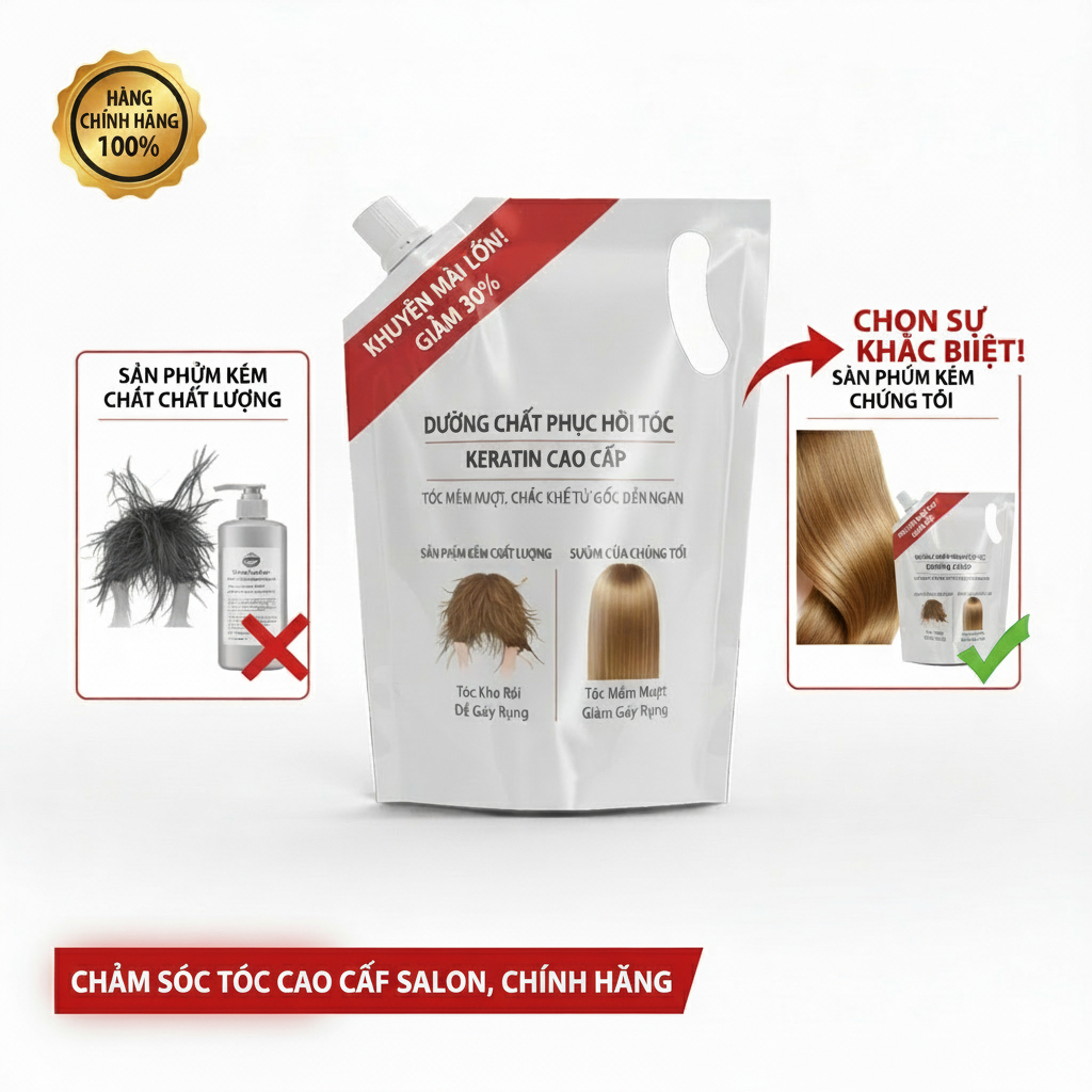 Kem Hấp Ủ Phục Hồi Tóc SIFANKOU 1000ml - Phục Hồi Giảm Gãy Rụng Cho Tóc Mềm Mượt