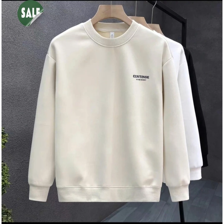 Áo Nỉ Sweater Unisex CUNTINOE fom vừa Basic Tay Dài Nỉ 2 Da Coton - Áo Nỉ Giữ Ấm / Thời Trang Hàn Quốc