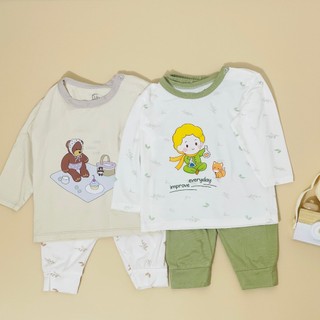 Bộ quần áo dài tay petit cho bé 6m - 3Y mềm mịn thoáng mát, họa tiết dễ thương, không gây kích ứng