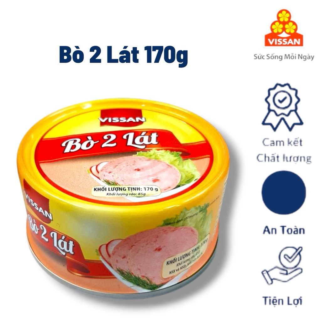 Vissan Combo 5 hộp Bò 2 Lát Vissan Lonin 170g Chính Hãng Date Mới