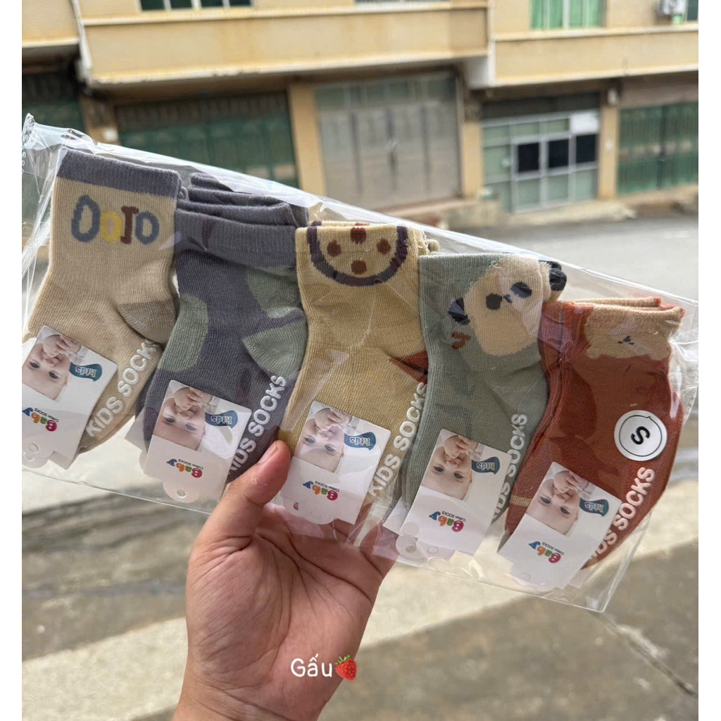 Set 10 đôi tất chống trơn trượt cho bé