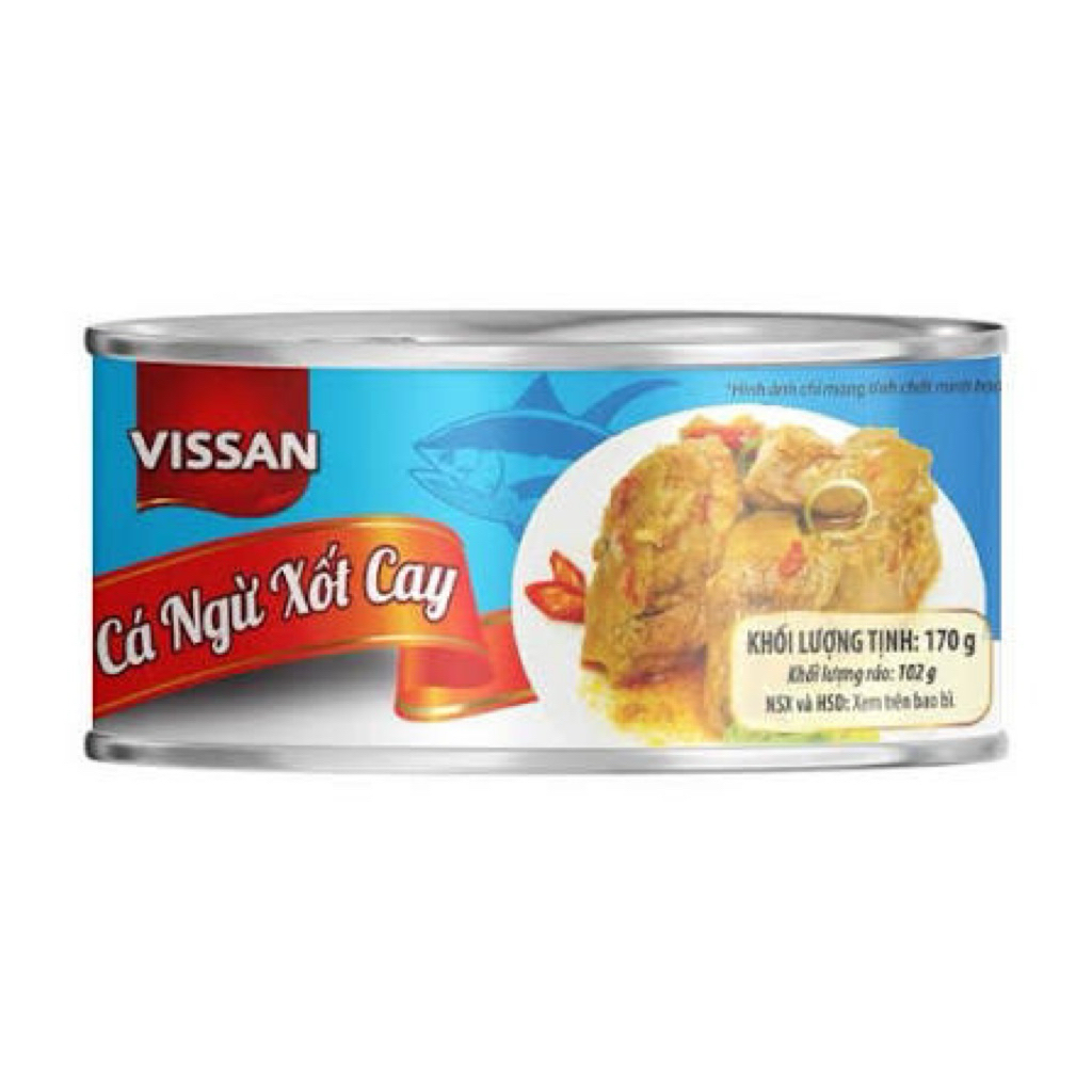 Vissan Combo 5 Hộp Cá Ngừ Xốt Cay 170g Chính Hãng, Date Mới