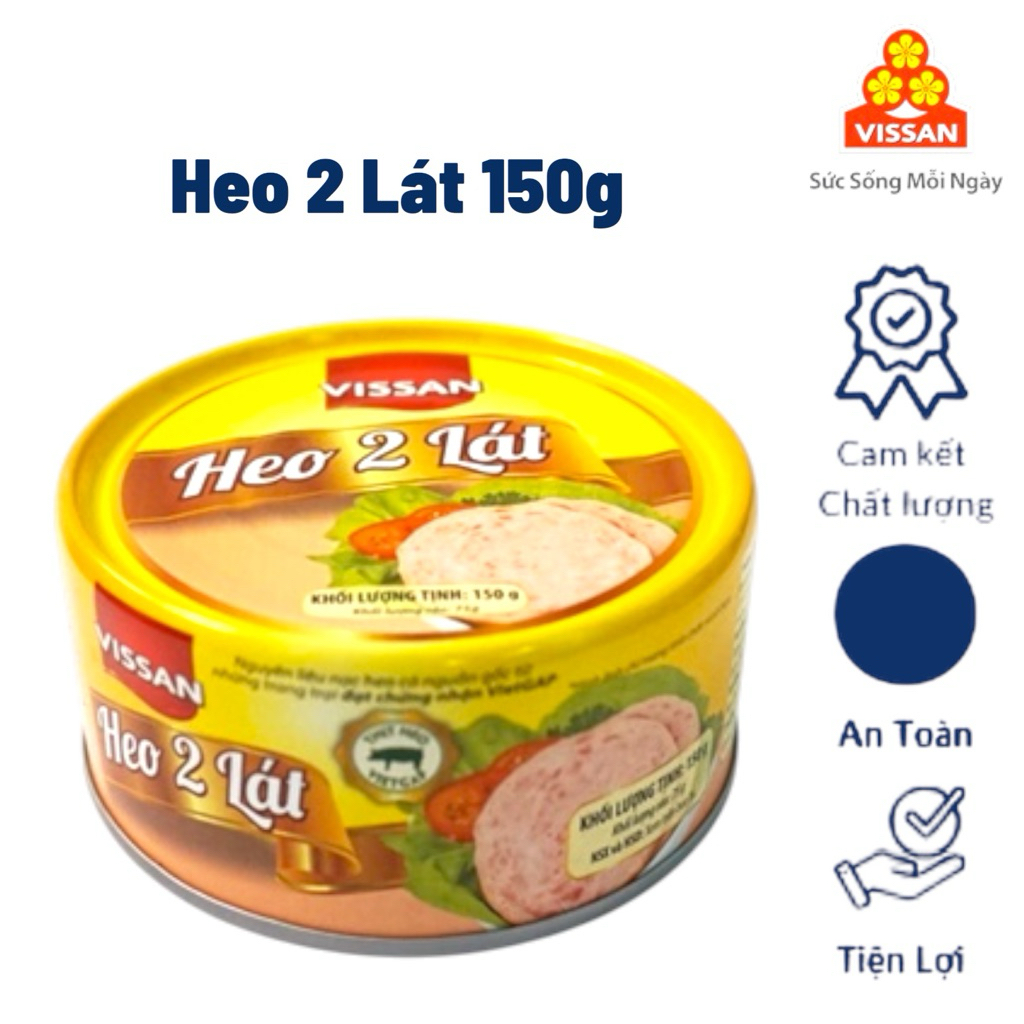 [ COMBO 5 HỘP ] Heo 2 Lát Vissan Lonin 150g Chính Hãng Date 2029