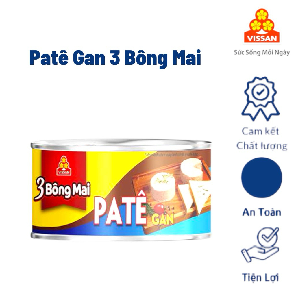 Vissan Combo 5 hộp Pate Gan 3 Bông Mai 150g Chính Hãng Date 2029