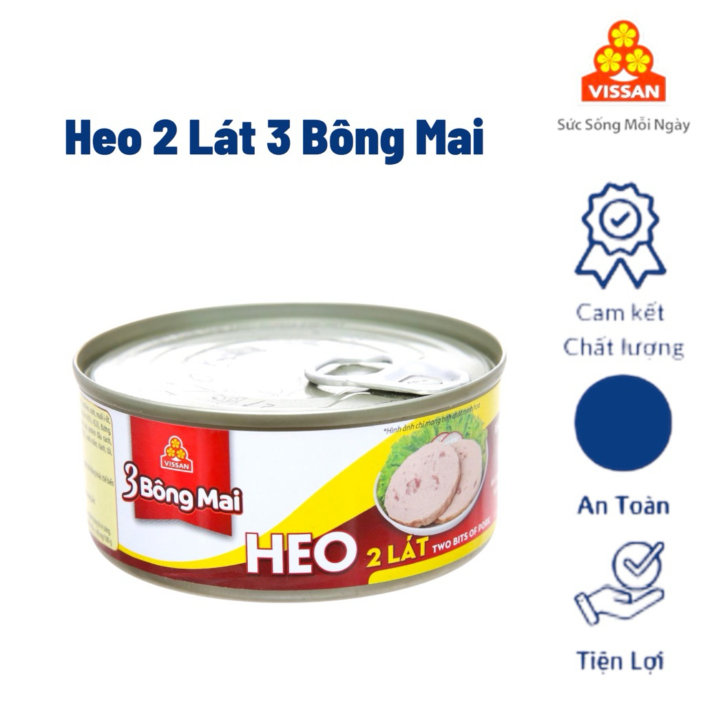Vissan Combo 5 hộp Heo 2 lát 3 Bông Mai 150g Chính Hãng Date 2029