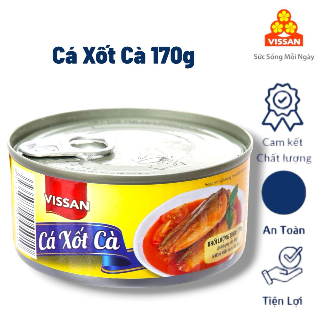 Vissan Combo 5 Hộp Cá Xốt Cà 170g Chính Hãng Date Mới