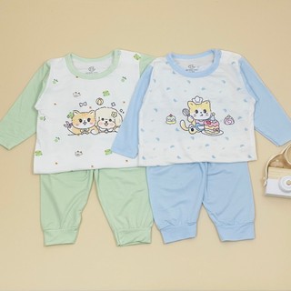 Bộ dài tay petit cho bé 6m - 3Y vải mềm mịn thoáng mát, in hình đáng yêu Quần áo dài tay