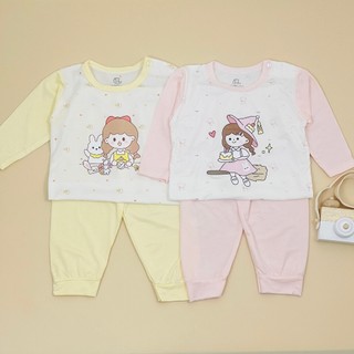 Bộ dài tay petit cho bé 6m - 3Y vải mềm mịn thoáng mát, in hình đáng yêu Quần áo dài tay