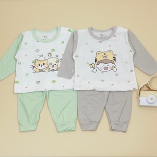 Bộ dài tay petit cho bé 6m - 3Y vải mềm mịn thoáng mát, in hình đáng yêu Quần áo dài tay