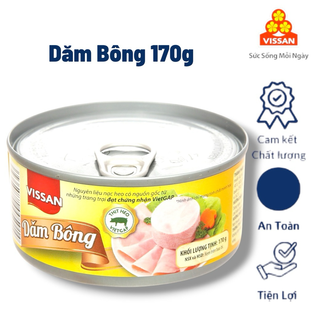 Vissan Combo 5 Hộp Dăm Bông 170g Chính Hãng Date Mới