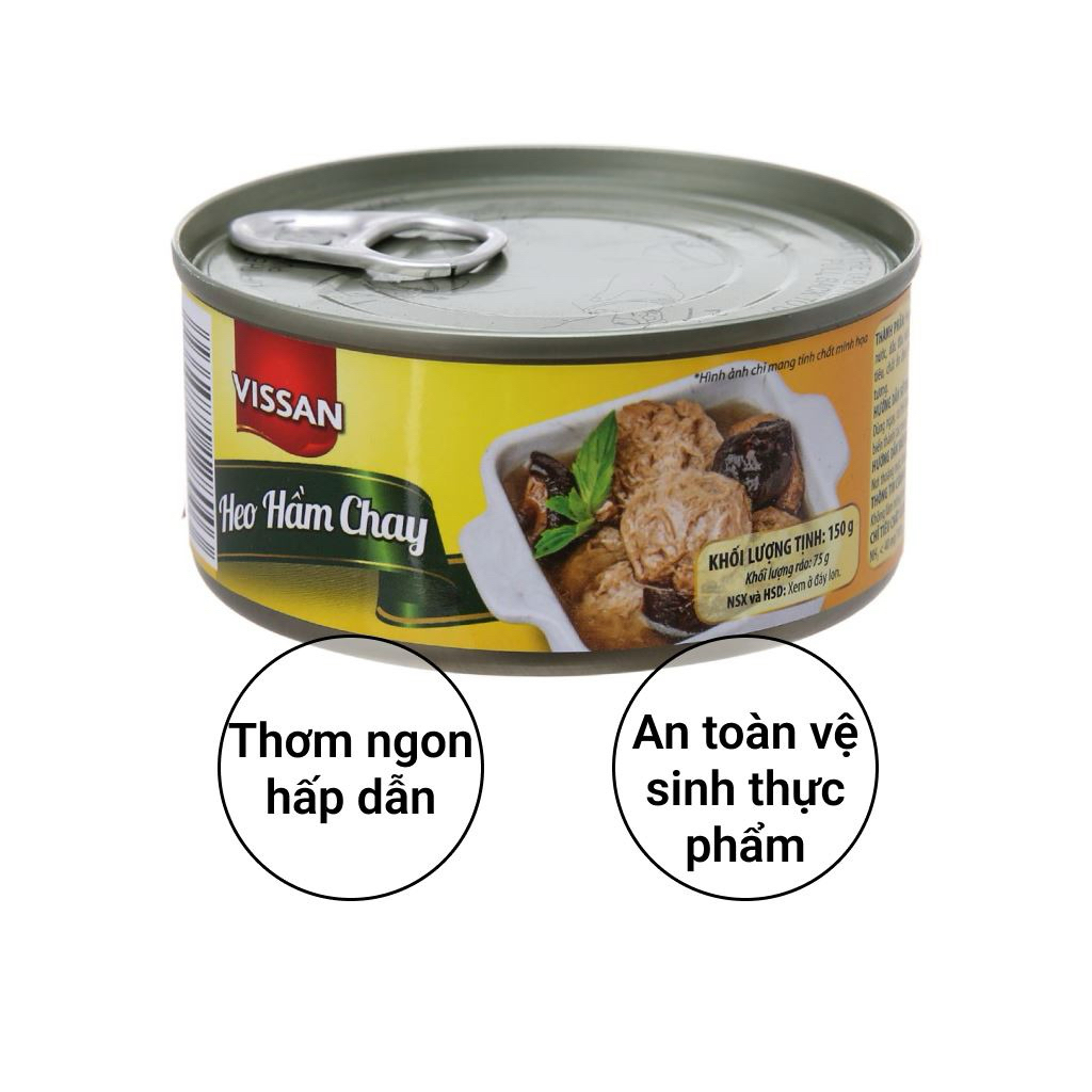 Combo 5 hộp heo hầm chay Vissan 150g date 2028 - hsd 36 tháng