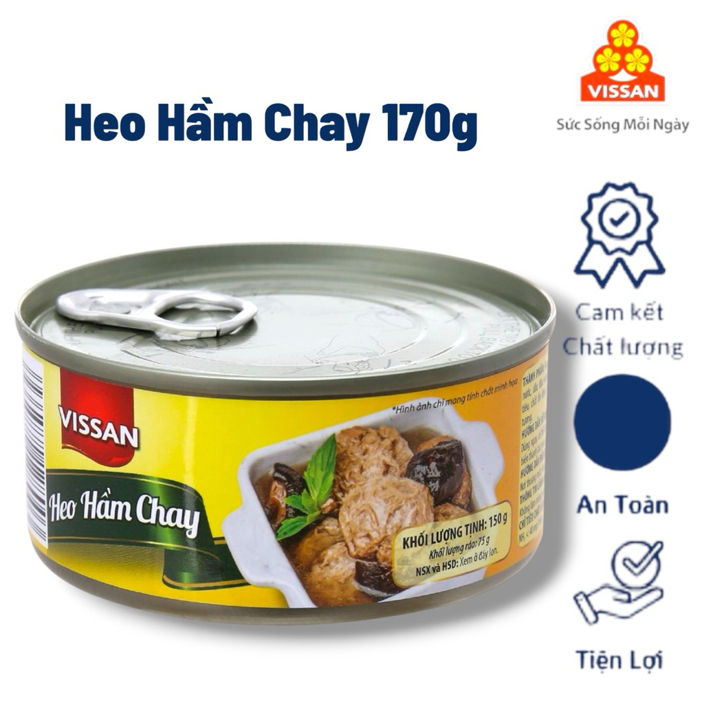 Combo 5 hộp heo hầm chay Vissan 150g date 2028 - hsd 36 tháng