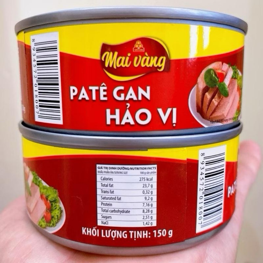 Vissan Combo 5 hộp Pate Gan Hảo Vị Mai Vàng 150g Chính Hãng, Date 2029