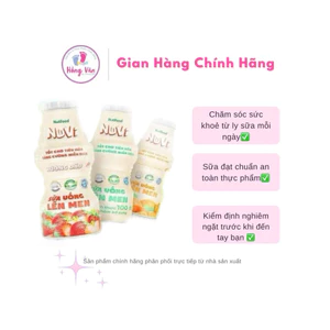 {sieeu ngon} Nuvi Sữa chua uống lên men hương dâu -cam-tự nhiên 100ml 1t 48h