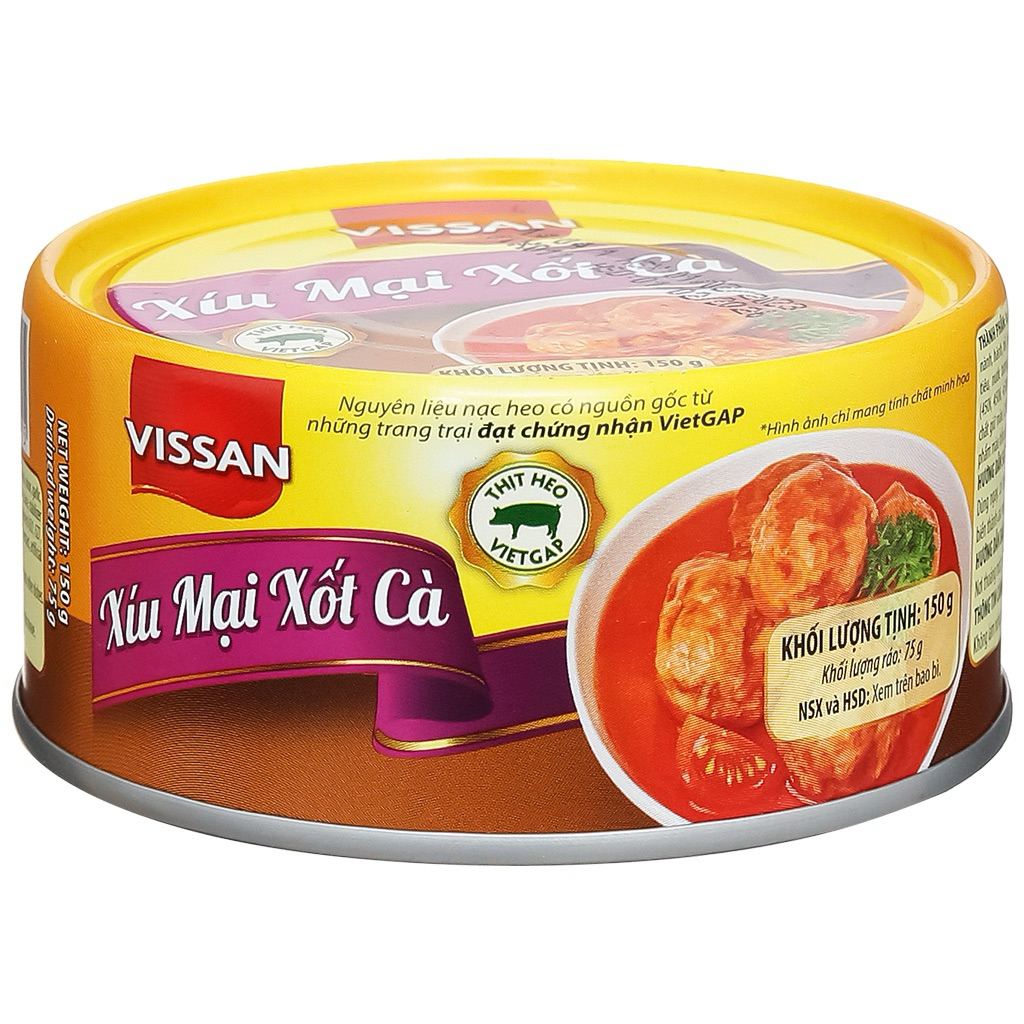 Vissan Combo 5 hộp Xíu Mại Xốt Cà 150g Chính Hãng Date 2029