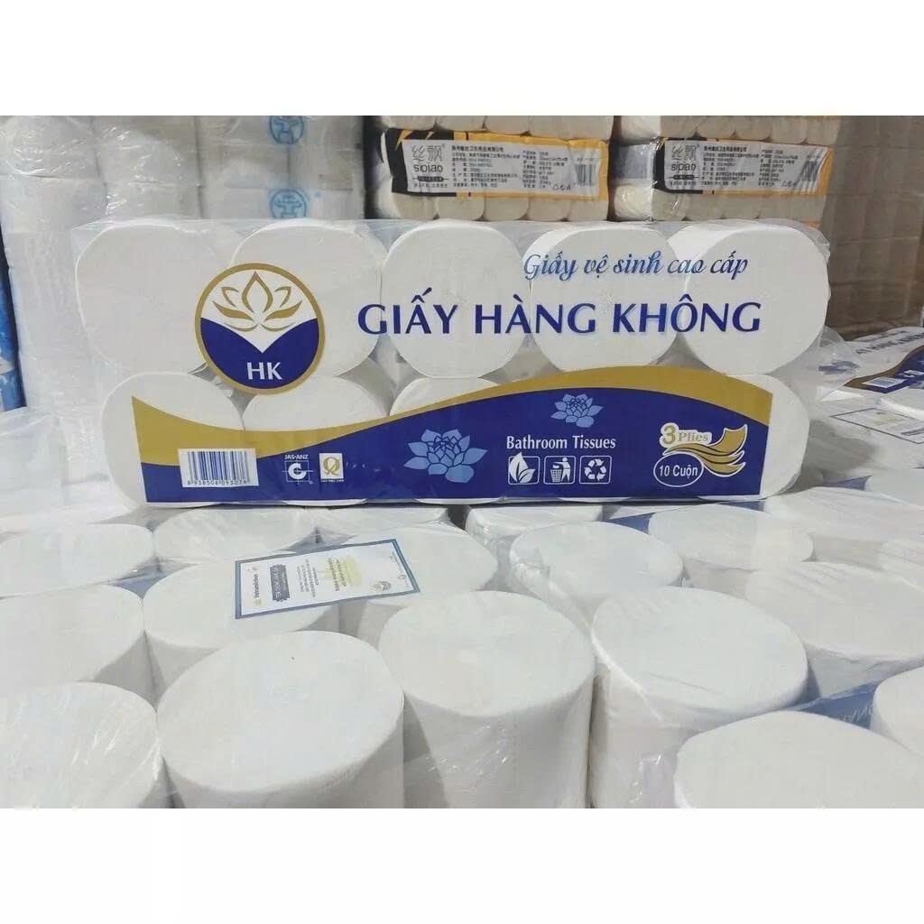 COMBO 2-4 BỊCH Giấy vệ sinh dai mịn 3 lớp - bịch 10 cuộn - hàng loại 1 dai mịn