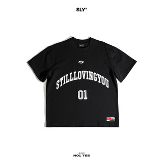 Áo thun cổ tròn SLY No 01 màu đen