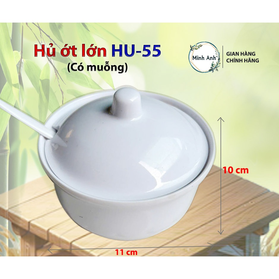 [ XUẤT VAT ] [ Hỏa tốc ] Sản phẩm bằng NHỰA MELAMIN cao cấp - Hủ ớt NHỰA - Hu44 - Hu55 - Có muỗng.