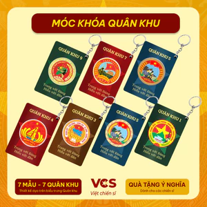 Móc khóa quân khu, QDNDVN, móc khoá Việt Nam mica