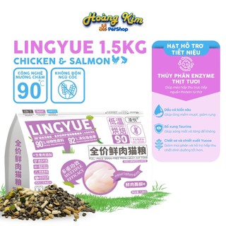 Hạt cho mèo LingYue 1,5kg - Hạt mix topping sữa dê. Hỗ trợ tiêu hóa, tiết niệu, dưỡng lông