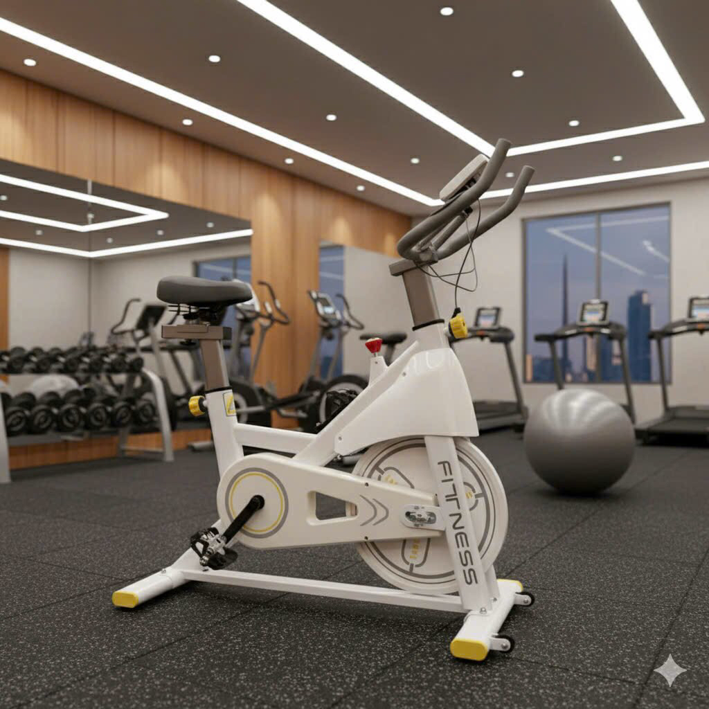 Xe đạp tập thể dục tại nhà Fitness Q8, KHÁNG TỪ không tạo tiếng ồn, Đồng hồ đo nhịp tim, Yên xe mềm và thoáng khí ,