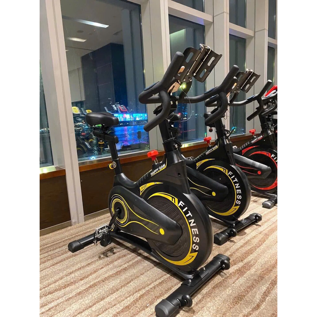 Xe đạp tập thể dục FITNESS GH_508, KHÁNG TỪ siêu êm {Cảm biến nhịp tim, có kệ để Ipad/đt, Yên xe siêu mềm và thoáng khí,