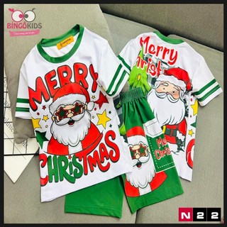 Set đùi bé trai thun lạnh in 3D loại 1 in họa tiết noel giáng sinh labubu dễ thương