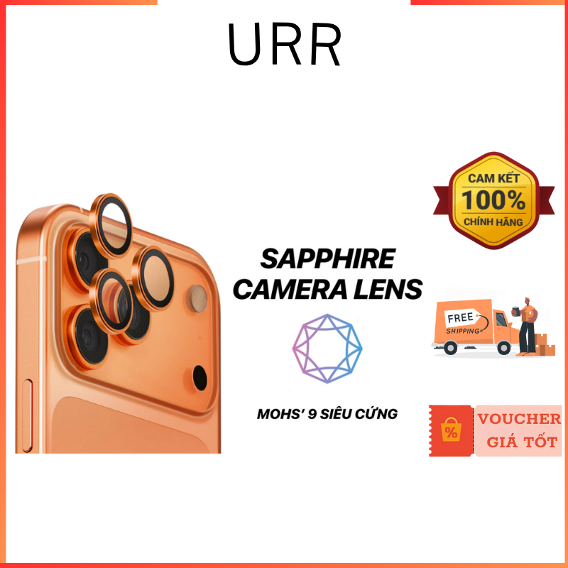 [ iP 17 ] Lens SAPPHIRE URR PVDSS Có Thể Dán tại Nhà cho iP 17/16/15/14 Series