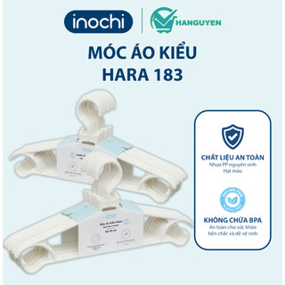 Set 10 móc quần áo Hara 183 Inochi – nhựa nguyên sinh cao cấp, bền bỉ, giúp quần áo gọn gàng