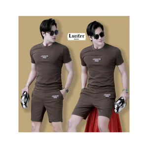 Set đồ nam Lucifer Chất vải Cotton lạnh mềm mát Thoải mái vận động có size 52-80 Kg cho anh em !