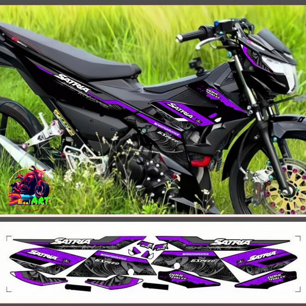 Tem rời satria CHẾ Y15ZR  cao cấp chất liệu in 3 lớp chống nước không phai màu.