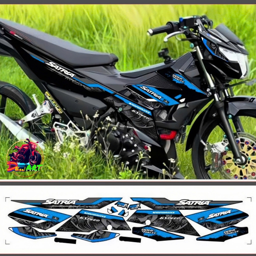 Tem rời satria CHẾ Y15ZR  cao cấp chất liệu in 3 lớp chống nước không phai màu.