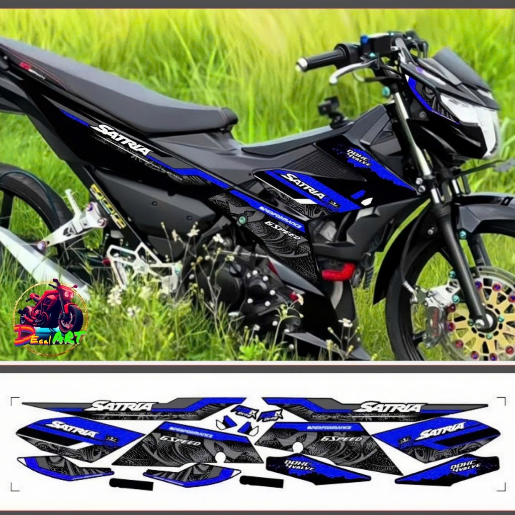 Tem rời satria CHẾ Y15ZR  cao cấp chất liệu in 3 lớp chống nước không phai màu.