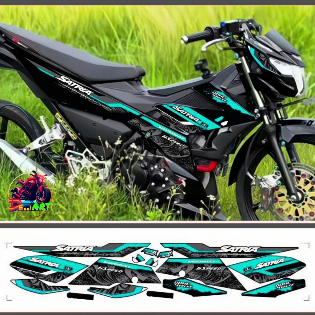 Tem rời satria CHẾ Y15ZR  cao cấp chất liệu in 3 lớp chống nước không phai màu.