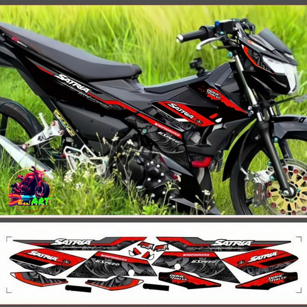 Tem rời satria CHẾ Y15ZR  cao cấp chất liệu in 3 lớp chống nước không phai màu.