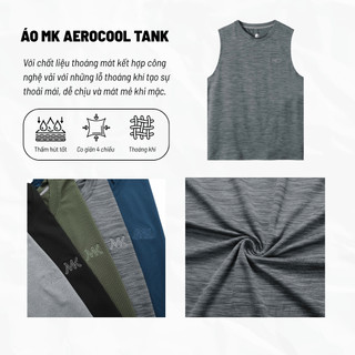 Áo sát nách MK AeroCool Tank vải thun lưới thoáng khí co giãn 4 chiều đi tập gym chơi thể thao dễ phối đồ BIGSIZE 110kg