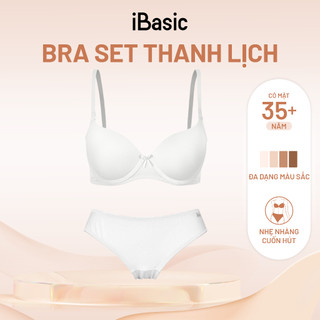 Bộ đồ lót nữ iBasic áo ngực có gọng mút vừa T-Shirt smoothies BRAW130 và quần PANW130