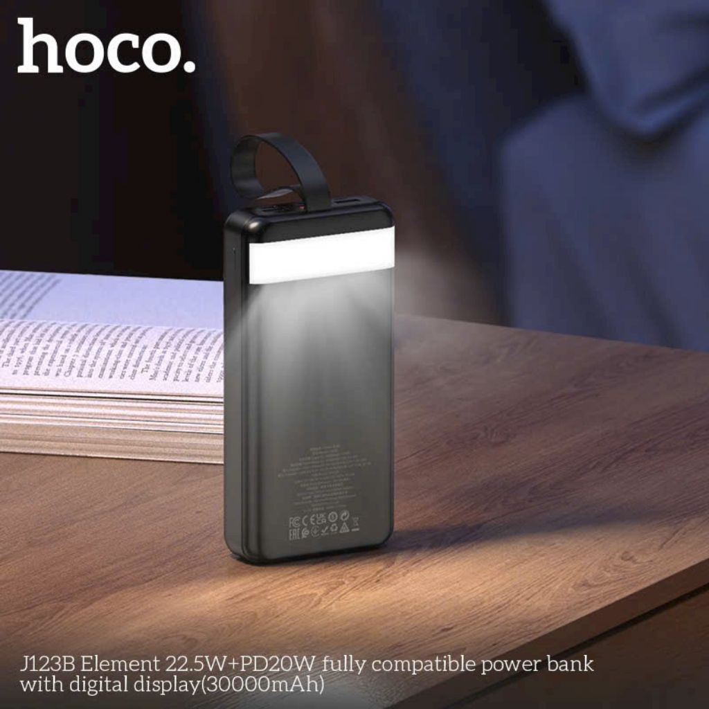 Sạc nhanh dự phòng hoco J123B(22.5w+PD20W) dung lượng 30000mah.