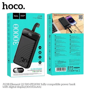 Sạc nhanh dự phòng hoco J123B(22.5w+PD20W) dung lượng 30000mah.