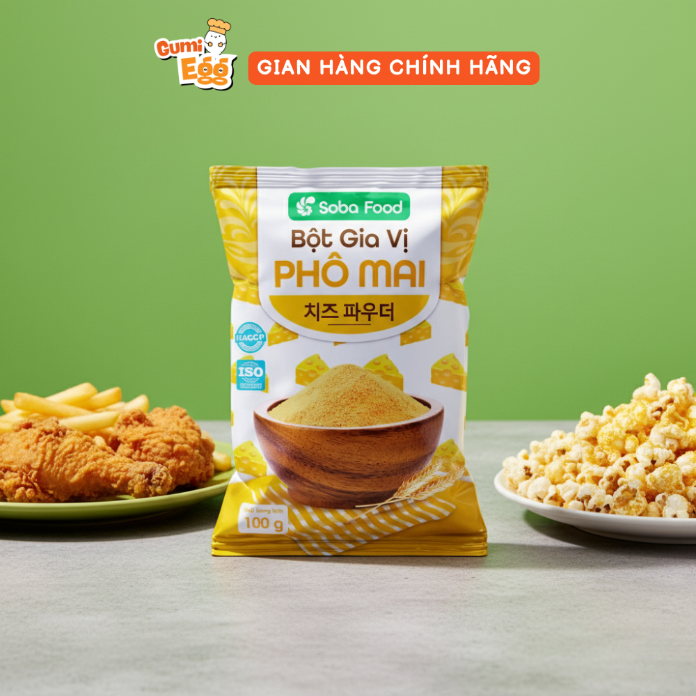 Bột Phô Mai Lắc Soba Food Gói 100g, Bột Phô Mai Hàn Quốc Lắc Khoai Tây Chiên, Lắc Gà