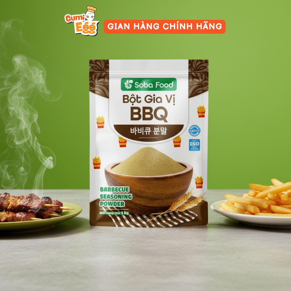 Bột BBQ Gói 1kg Soba Food, Bột BBQ Lắc Khoai Tây Chiên, Snack, Bắp Rang, Gà Viên, Snack- SBBBQ15