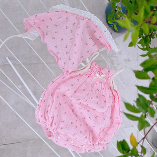 (Trứng 3-13kg) Jump xô muslin kèm khăn phối ren cho bé gái