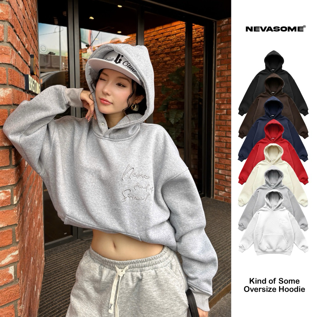 [KHÔNG XÙ] Áo HOODIE Neva Kind Of Some - Nỉ Bông Thêu Nổi 7 Màu 350 gsm Oversize Dài Tay Nam Nữ